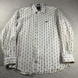 LRG Lifted Research Group Designer Long Sleeve Shirt White Men’s Size XXL